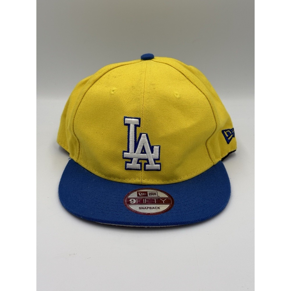 Los Angeles Dodgers LA MLB New Era 59FIFTY Hat Snap Back UCLA Blue Yellow